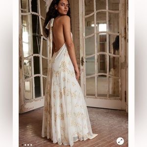 Free People Embroidered Holding On Convertible Maxi Dress